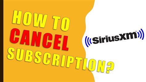 siriusxm cancel subscription